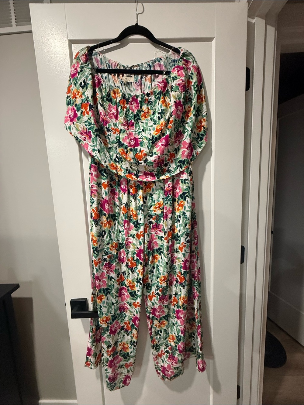 Floral Off-Shoulder Jumpsuit in Multicolor
